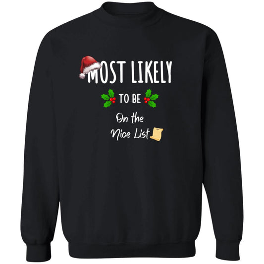 Most Likely to Family Matching Christmas Black Sweatshirt