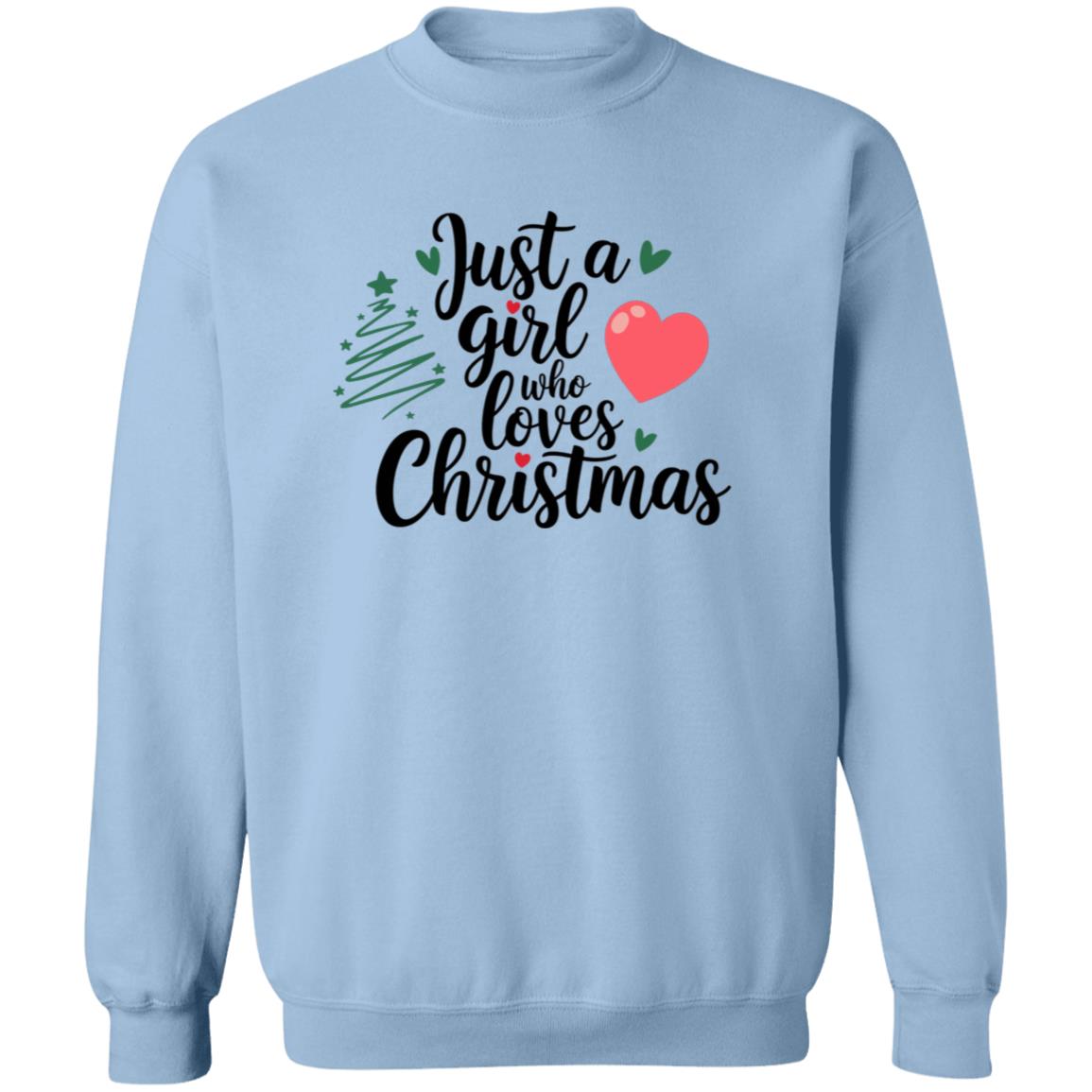 Girl Christmas Love Pullover Sweatshirt