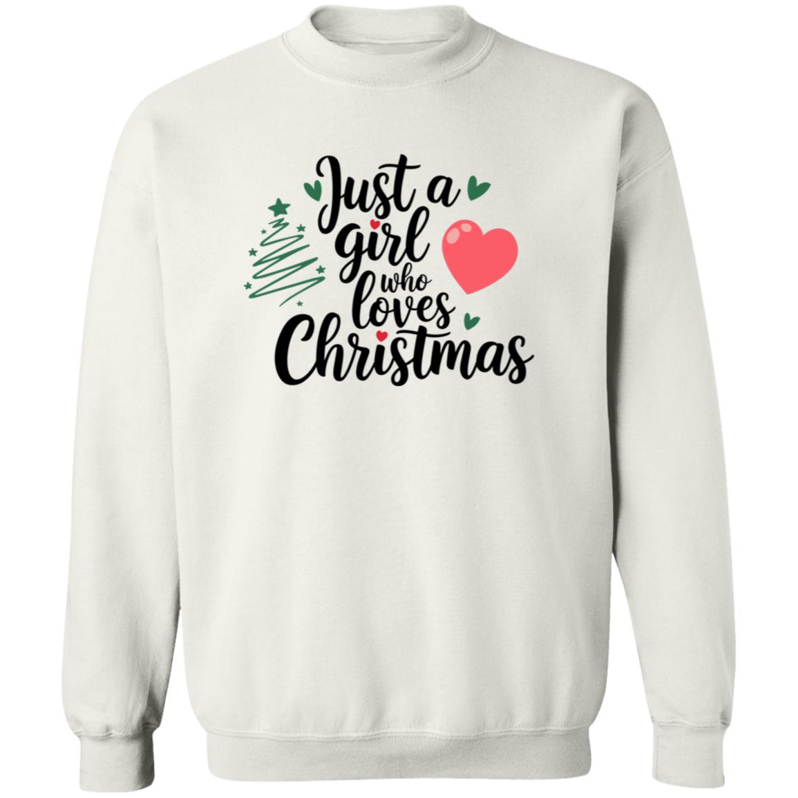 Girl Christmas Love Pullover Sweatshirt