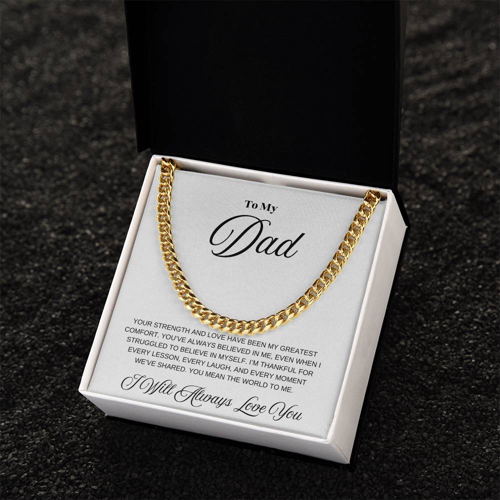 "To My Dad" Cuban Link Chain