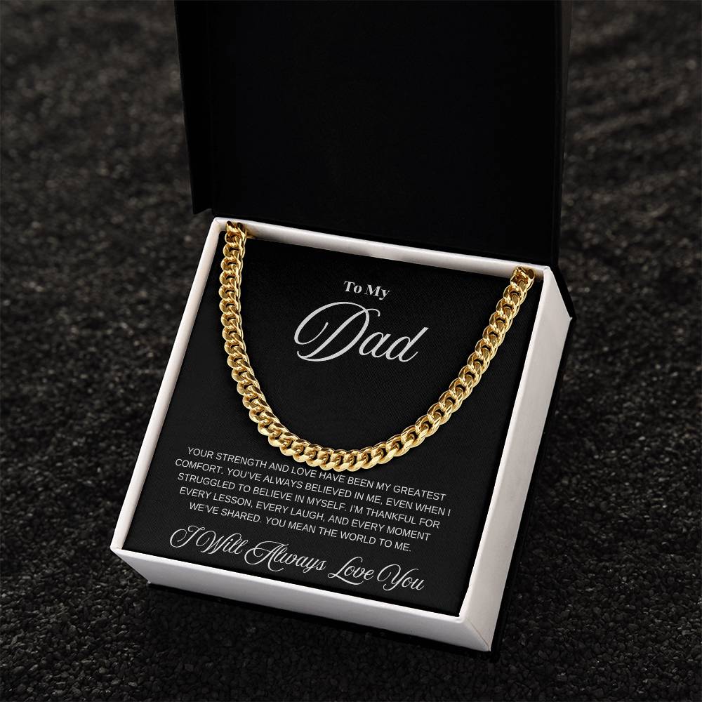 "To My Dad" Cuban Link Chain