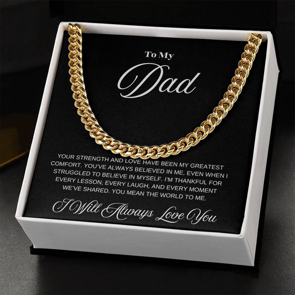 "To My Dad" Cuban Link Chain