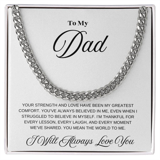 "To My Dad" Cuban Link Chain