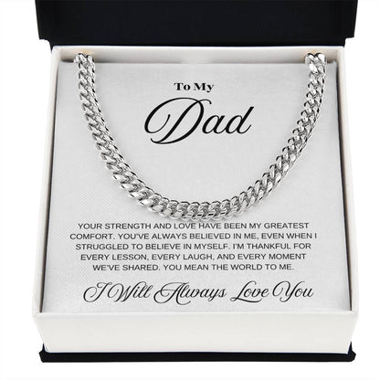 "To My Dad" Cuban Link Chain