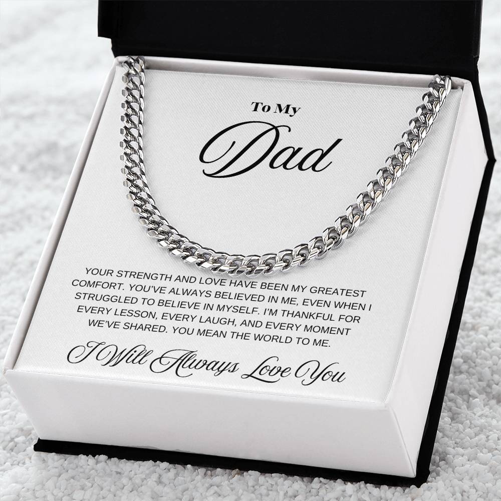 "To My Dad" Cuban Link Chain