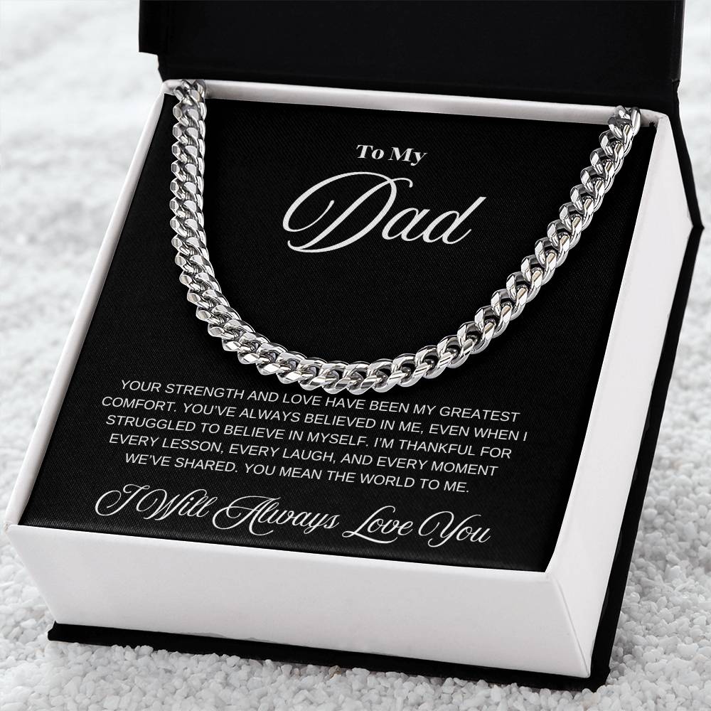 "To My Dad" Cuban Link Chain