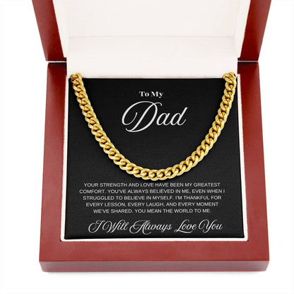 "To My Dad" Cuban Link Chain