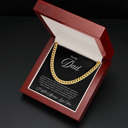 "To My Dad" Cuban Link Chain