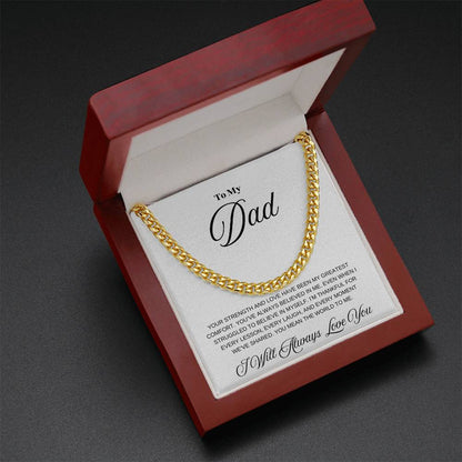 "To My Dad" Cuban Link Chain