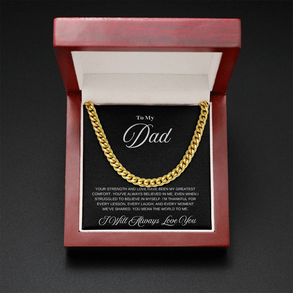 "To My Dad" Cuban Link Chain