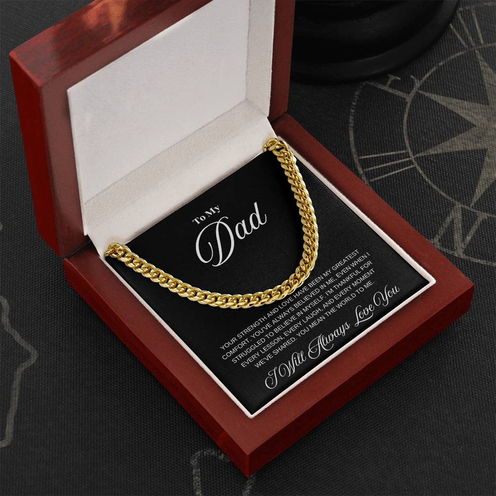 "To My Dad" Cuban Link Chain