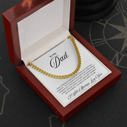 "To My Dad" Cuban Link Chain