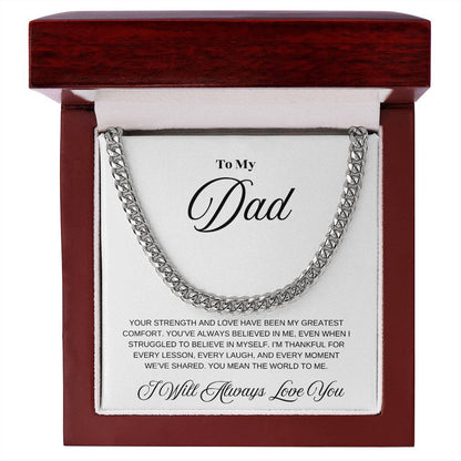 "To My Dad" Cuban Link Chain