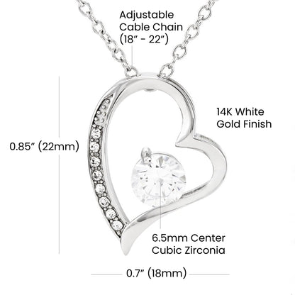 Forever Love Necklace for My Wife – A Symbol of Eternal Love & Devotion (Black Message Card)